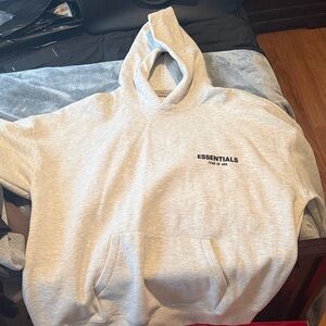 Fear of God Essentials Light Gray Hoodie